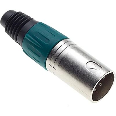 Keple connecteur XLR 4 pôles, vert audio microphone mâle DMX connecteur jack, adaptateur plaqué nickel, construction métallique connecteur avec boîtier plastique - Publicité Keple connecteur XLR 4 pôles, vert audio microphone mâle DMX connecteur jack, adaptateur plaqué nickel, construction métallique connecteur avec boîtier plastique - Publicité