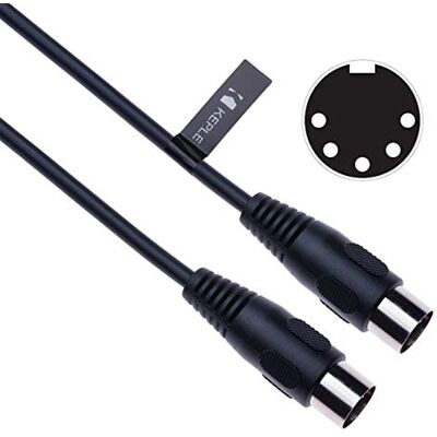 Keple Midi Câble DIN 5 Broches Fiche mâle Connecteur Fil Cordon pour Midi Interface, Clavier Maitre Synthétiseur, Sampler, Drum machine, Séquenceurs, Processeur d'effets, Échantillonneurs, Pad musique 2m - Publicité Keple Midi Câble DIN 5 Broches Fiche mâle Connecteur Fil Cordon pour Midi Interface, Clavier Maitre Synthétiseur, Sampler, Drum machine, Séquenceurs, Processeur d'effets, Échantillonneurs, Pad musique 2m - Publicité