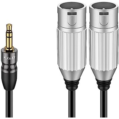J&D Câble Jack 3,5 mm vers Double XLR Mâle, Coque PVC, Adaptateur XLR vers TRS 3,5 mm Mâle, Câble Audio Stéréo Asymétrique pour Ordinateur Portable, Appareil Photo Reflex, Smartphone, Microphone - Publicité J&D Câble Jack 3,5 mm vers Double XLR Mâle, Coque PVC, Adaptateur XLR vers TRS 3,5 mm Mâle, Câble Audio Stéréo Asymétrique pour Ordinateur Portable, Appareil Photo Reflex, Smartphone, Microphone - Publicité