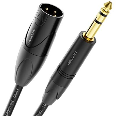 deleyCON 3,0m XLR vers 6,35mm Jack Stéréo Câble Adaptateur Audio AUX Microphone Qualité Studio en Cuivre OFC pur (AWG24) Fiche XLR vers Fiche Jack 6,35mm Verrouillage Métallique - Publicité deleyCON 3,0m XLR vers 6,35mm Jack Stéréo Câble Adaptateur Audio AUX Microphone Qualité Studio en Cuivre OFC pur (AWG24) Fiche XLR vers Fiche Jack 6,35mm Verrouillage Métallique - Publicité