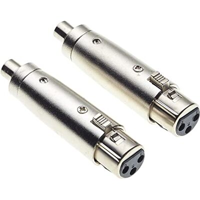 Keple Adaptateur RCA vers XLR Adaptateur 3 broches de la prise XLR vers la prise phono RCA, 2 pièces - Publicité Keple Adaptateur RCA vers XLR Adaptateur 3 broches de la prise XLR vers la prise phono RCA, 2 pièces - Publicité
