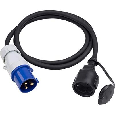 MEISTER Câble Adaptateur - 150 cm, noir - Câble électrique - Publicité MEISTER Câble Adaptateur - 150 cm, noir - Câble électrique - Publicité