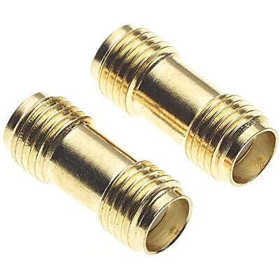 Keple Adaptateur RF SMA femelle vers SMA femelle plaqué or – Excellente transmission, excellent connecteur et extension de câble coaxial – Lot de 2 - Publicité Keple Adaptateur RF SMA femelle vers SMA femelle plaqué or – Excellente transmission, excellent connecteur et extension de câble coaxial – Lot de 2 - Publicité