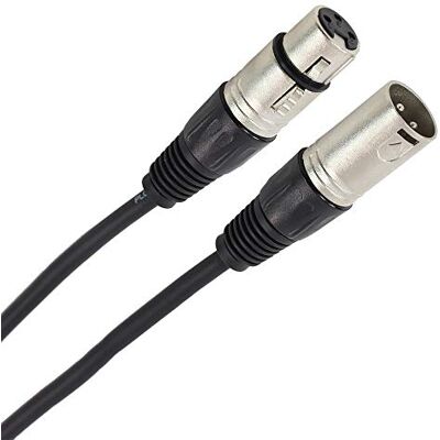 Plugger Câble XLR femelle 3b/mâle 3b 10 m Noir - Publicité Plugger Câble XLR femelle 3b/mâle 3b 10 m Noir - Publicité