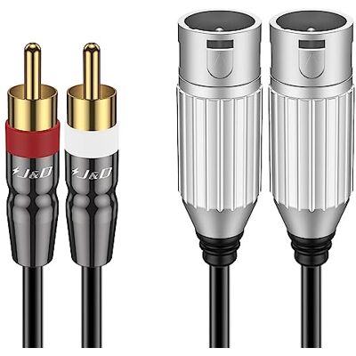 J&D Câble Cinch Audio Stéréo, Câble RCA 2 Mâle vers 2 Mâle Compatible avec Haut-Parleur, Amplificateur, Caisson de Basses, Home Cinéma Chaîne HiFi, Coque en Cuivre, 1,8 Mètres - Publicité J&D Câble Cinch Audio Stéréo, Câble RCA 2 Mâle vers 2 Mâle Compatible avec Haut-Parleur, Amplificateur, Caisson de Basses, Home Cinéma Chaîne HiFi, Coque en Cuivre, 1,8 Mètres - Publicité