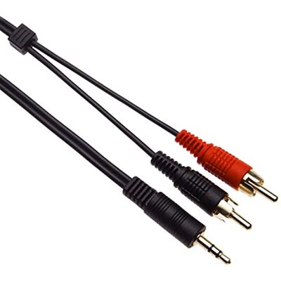 Keple Audio Câble 2 x Mâle vers Aux 3.5mm Stereo Jack Mâle Câble pour Laptop, Ordinateur, Smartphone à Amplificateur, Amp, HI-FI Système 2M - Publicité Keple Audio Câble 2 x Mâle vers Aux 3.5mm Stereo Jack Mâle Câble pour Laptop, Ordinateur, Smartphone à Amplificateur, Amp, HI-FI Système 2M - Publicité