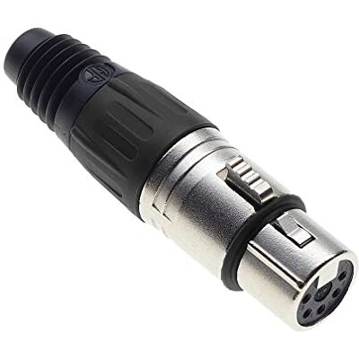 Keple Prise XLR 5 broches, noire prise pour microphone audio prise DMX, adaptateur nickelé, fiche métallique avec boîtier en plastique - Publicité Keple Prise XLR 5 broches, noire prise pour microphone audio prise DMX, adaptateur nickelé, fiche métallique avec boîtier en plastique - Publicité