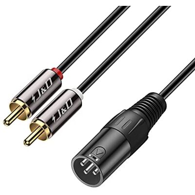 J&D XLR vers 2 RCA Répartiteur en Y Câble Patch, PVC écalé Unbalanced 2X RCA Mâle à XLR Mâle Audio Stéréo Adaptateur de Câble Interconnexion pour Mixeur de Microphone à Condensateur AMP, 1,8 Meter - Publicité J&D XLR vers 2 RCA Répartiteur en Y Câble Patch, PVC écalé Unbalanced 2X RCA Mâle à XLR Mâle Audio Stéréo Adaptateur de Câble Interconnexion pour Mixeur de Microphone à Condensateur AMP, 1,8 Meter - Publicité
