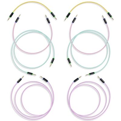 MyVolts Halo Mix Pack 2, Câbles de patch de haute qualité pour synthétiseurs modulaires (droit, 2x15 cm Yellow, 2x30 cm Pink, 2x50 cm Green, 2x80 cm Purple, avec affichage LED bicolore) - Publicité MyVolts Halo Mix Pack 2, Câbles de patch de haute qualité pour synthétiseurs modulaires (droit, 2x15 cm Yellow, 2x30 cm Pink, 2x50 cm Green, 2x80 cm Purple, avec affichage LED bicolore) - Publicité