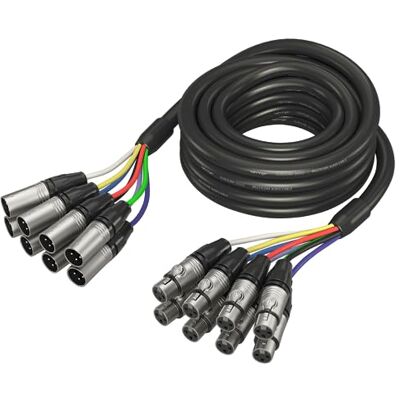 Behringer Multicore Cable 8-way XLR Male to XLR Female 8 Channel Snake Cable 5 m / 16.4 ft Gold Performance GMX-500 - Publicité Behringer Multicore Cable 8-way XLR Male to XLR Female 8 Channel Snake Cable 5 m / 16.4 ft Gold Performance GMX-500 - Publicité