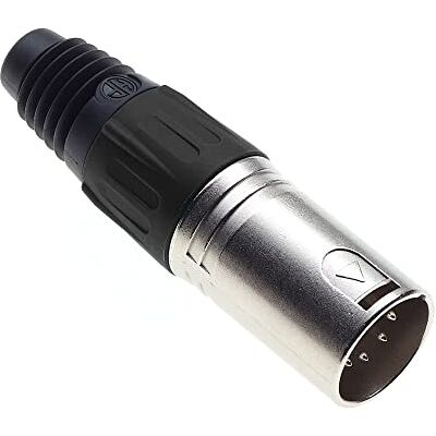 Keple connecteur XLR 5 pôles, noir audio microphone mâle DMX connecteur jack, adaptateur plaqué nickel, construction métallique connecteur avec boîtier plastique - Publicité Keple connecteur XLR 5 pôles, noir audio microphone mâle DMX connecteur jack, adaptateur plaqué nickel, construction métallique connecteur avec boîtier plastique - Publicité
