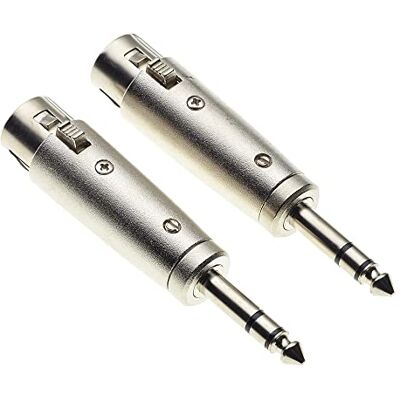 Keple Adaptateur XLR femelle 3 broches vers prise jack mono 6,35 mm, 2 pièces - Publicité Keple Adaptateur XLR femelle 3 broches vers prise jack mono 6,35 mm, 2 pièces - Publicité
