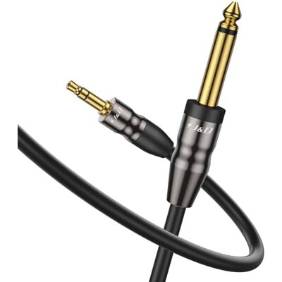 J&D 6,35 mm TS à 3,5 mm TRS Câble, Robuste Coque en Cuivre 6,35 mm (1/4 Pouce) Mâle à 3,5 mm (1/8 Pouce) Mâle Câble Adaptateur Jack Auxiliaire Stéréo D'interconnexion Mono, 2 Meter - Publicité J&D 6,35 mm TS à 3,5 mm TRS Câble, Robuste Coque en Cuivre 6,35 mm (1/4 Pouce) Mâle à 3,5 mm (1/8 Pouce) Mâle Câble Adaptateur Jack Auxiliaire Stéréo D'interconnexion Mono, 2 Meter - Publicité