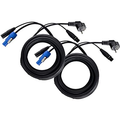 Pronomic Stage EUPPX-5 Câble Hybride Euro/Powerplug/XLR 2x Set, Petit Prix Câble combiné pour alimentation et signal, Fini les câbles emmêlés pour la connexion aux enceintes actives, Couleur: Noir - Publicité Pronomic Stage EUPPX-5 Câble Hybride Euro/Powerplug/XLR 2x Set, Petit Prix Câble combiné pour alimentation et signal, Fini les câbles emmêlés pour la connexion aux enceintes actives, Couleur: Noir - Publicité