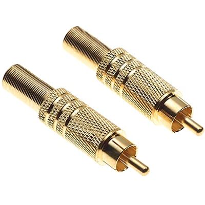Keple Fiches phono plaquées or, 2 pièces Connecteur audio-vidéo Adaptateur de câble de haut-parleur - Publicité Keple Fiches phono plaquées or, 2 pièces Connecteur audio-vidéo Adaptateur de câble de haut-parleur - Publicité