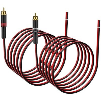J&D Adaptateur RCA vers Câble Haut-parleur, 2 Pcs 20AWG 3 m, Connecteur RCA Mâle vers Fil Nu pour Réparer Câbles de Haut-parleurs, Compatible avec Amplificateurs, Récepteurs AV - Publicité J&D Adaptateur RCA vers Câble Haut-parleur, 2 Pcs 20AWG 3 m, Connecteur RCA Mâle vers Fil Nu pour Réparer Câbles de Haut-parleurs, Compatible avec Amplificateurs, Récepteurs AV - Publicité