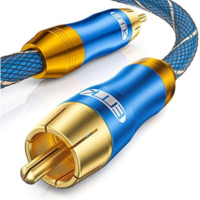 EMK Câble de Subwoofer, Câble Coaxial Numérique Cinch Câble Audio Plaqué or RCA pour Subwoofer, Récepteur AV, Amplificateur, Home Cinéma (Mâle à Mâle Câble Coaxial, 6Ft/2M) - Publicité EMK Câble de Subwoofer, Câble Coaxial Numérique Cinch Câble Audio Plaqué or RCA pour Subwoofer, Récepteur AV, Amplificateur, Home Cinéma (Mâle à Mâle Câble Coaxial, 6Ft/2M) - Publicité