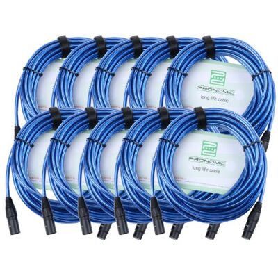 Pronomic Stage XFXM-Blue-10 Câble Micro XLR 10 m Bleu Métallique Lot de 10 - Publicité Pronomic Stage XFXM-Blue-10 Câble Micro XLR 10 m Bleu Métallique Lot de 10 - Publicité