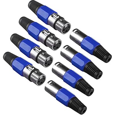 wecan 4Pack Cable DMX Connectique XLR 3 Broches, Fiches Audio Connector 3 Pin Adaptateur Embase Pour Cordon Male Femelle, Microphone Cannon Prise Cables NC3FX Stecker - Publicité wecan 4Pack Cable DMX Connectique XLR 3 Broches, Fiches Audio Connector 3 Pin Adaptateur Embase Pour Cordon Male Femelle, Microphone Cannon Prise Cables NC3FX Stecker - Publicité