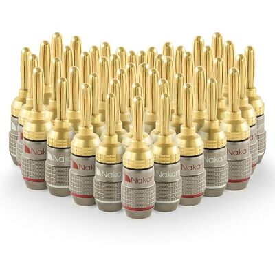 Nakamichi FanLock Fiche banane plaquée or 24K 10 AWG 18 AWG Calibre 4 mm pour haut-parleurs Amplificateur Hi-Fi Récepteur Stéréo Home Cinéma Audio Fil Câble Rapide Connecteur, 48 pièces (24 paires) - Publicité Nakamichi FanLock Fiche banane plaquée or 24K 10 AWG 18 AWG Calibre 4 mm pour haut-parleurs Amplificateur Hi-Fi Récepteur Stéréo Home Cinéma Audio Fil Câble Rapide Connecteur, 48 pièces (24 paires) - Publicité