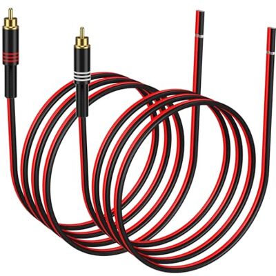 J&D Câble Adaptateur RCA vers Haut-Parleur, 2 Pièces 20AWG 2m, Connecteur RCA Mâle vers Fil Nu pour Réparation de Câbles de Haut-Parleurs, Compatible avec Amplificateurs et Récepteurs AV - Publicité J&D Câble Adaptateur RCA vers Haut-Parleur, 2 Pièces 20AWG 2m, Connecteur RCA Mâle vers Fil Nu pour Réparation de Câbles de Haut-Parleurs, Compatible avec Amplificateurs et Récepteurs AV - Publicité