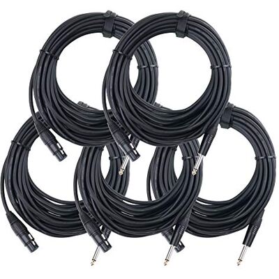 Pronomic Stage XFJ-10 Câble Micro XLR/Jack 10 m Noir Lot de 5, 3 mm Connecteurs: XLR femelle ? jack mono 6, 3 mm, Longueur: 10m, Couleur de la gaine: noir, Cuivre sans oxygène, Couleur: noir - Publicité Pronomic Stage XFJ-10 Câble Micro XLR/Jack 10 m Noir Lot de 5, 3 mm Connecteurs: XLR femelle ? jack mono 6, 3 mm, Longueur: 10m, Couleur de la gaine: noir, Cuivre sans oxygène, Couleur: noir - Publicité