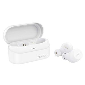 Nokia BH-405 Écouteurs sans Fil Power Earbuds Lite, 35 Heures de Lecture, IPX7 étanche, Compatible Bluetooth, Boîtier de Charge sans fil Compact, Neiger Blanc - Publicité