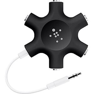 Belkin Répartiteur audio pour smartphone/MP3/tablette tactile 5 x jack 3,5 mm Noir - Publicité