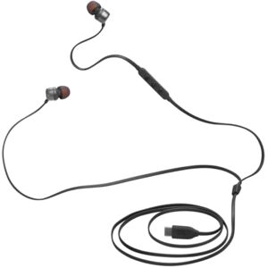 JBL Tune 310 C, Écouteurs filaires Hi-Res, son Pure Bass , connexion USB-C, câble plat anti-nœuds, télécommande à trois touches avec microphone, en noir - Publicité JBL Tune 310 C, Écouteurs filaires Hi-Res, son Pure Bass , connexion USB-C, câble plat anti-nœuds, télécommande à trois touches avec microphone, en noir - Publicité