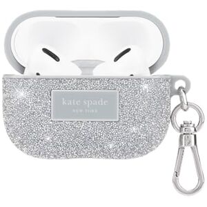 kate spade new york Étui de Protection pour AirPods Pro avec Anneau Porte-clés – Cristal pavé argenté, Compatible avec AirPods Pro 2e/1ère génération - Publicité kate spade new york Étui de Protection pour AirPods Pro avec Anneau Porte-clés – Cristal pavé argenté, Compatible avec AirPods Pro 2e/1ère génération - Publicité