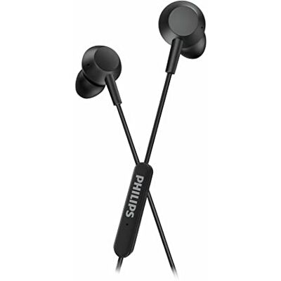 Philips TAE5008BK/00 Écouteurs Intra-Auriculaire avec Micro Filaire léger Câble de 1,2 m Télécommande Intégrée à 3 Boutons 3 Embouts Confortable Son Clair et Basses Puissantes Noir - Publicité Philips TAE5008BK/00 Écouteurs Intra-Auriculaire avec Micro Filaire léger Câble de 1,2 m Télécommande Intégrée à 3 Boutons 3 Embouts Confortable Son Clair et Basses Puissantes Noir - Publicité