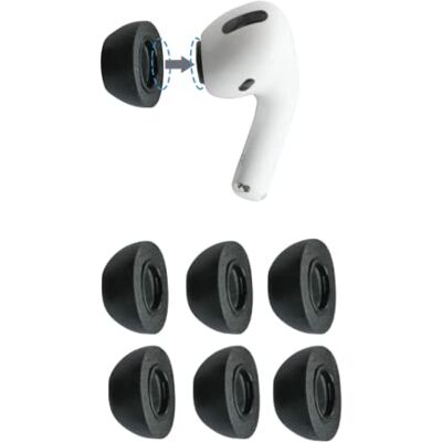 Comply Lot de 3 Paires d'Embouts en Mousse pour Apple AirPods Pro Génération 1 et 2 Grands, Noirs, Confort Ultime, Ajustement Inébranlable, Mémoire de Forme - Publicité Comply Lot de 3 Paires d'Embouts en Mousse pour Apple AirPods Pro Génération 1 et 2 Grands, Noirs, Confort Ultime, Ajustement Inébranlable, Mémoire de Forme - Publicité
