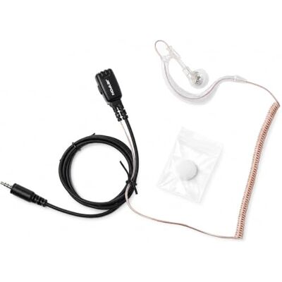 Casque d'oreille Kenwood avec microphone - Push to Talk - Clip - Publicité Casque d'oreille Kenwood avec microphone - Push to Talk - Clip - Publicité