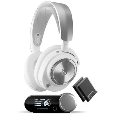 SteelSeries Arctis Nova Pro Wireless Xbox Blanc Casque Gaming multisystème Haut-parleurs magnétiques néodyme ANC Autonomie illimitée Micro ClearCast Gen2 Xbox, PC,PS5,PS4, Switch 2 -Blanc - Publicité SteelSeries Arctis Nova Pro Wireless Xbox Blanc Casque Gaming multisystème Haut-parleurs magnétiques néodyme ANC Autonomie illimitée Micro ClearCast Gen2 Xbox, PC,PS5,PS4, Switch 2 -Blanc - Publicité
