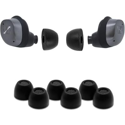 Comply Lot de 3 paires de bouchons d'oreilles en mousse de qualité supérieure compatibles avec Sennheiser Momentum (3 et 4) et ACCENTUM True Wireless, taille L, nouvelle version 2025 avec outil de - Publicité Comply Lot de 3 paires de bouchons d'oreilles en mousse de qualité supérieure compatibles avec Sennheiser Momentum (3 et 4) et ACCENTUM True Wireless, taille L, nouvelle version 2025 avec outil de - Publicité