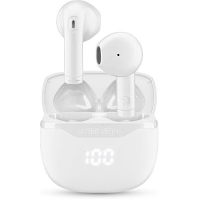 Cellular Line Core Écouteurs Bluetooth True Wireless avec Étui de Recharge, Écran LED, 16 Heures d’Autonomie, Commandes Tactiles, Double Master, Autopairing, Blanc - Publicité Cellular Line Core Écouteurs Bluetooth True Wireless avec Étui de Recharge, Écran LED, 16 Heures d’Autonomie, Commandes Tactiles, Double Master, Autopairing, Blanc - Publicité
