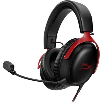 HyperX Cloud III – Casque de Gaming Filaire, PC, PS5, Xbox Series X S, DTS, Mousse à mémoire de Forme, Microphone au Son cristallin de 10 mm, avec Suppression du Bruit, USB-C, USB-A, 3.5mm – Noir - Publicité HyperX Cloud III – Casque de Gaming Filaire, PC, PS5, Xbox Series X S, DTS, Mousse à mémoire de Forme, Microphone au Son cristallin de 10 mm, avec Suppression du Bruit, USB-C, USB-A, 3.5mm – Noir - Publicité