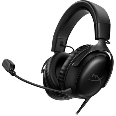 HyperX Cloud III – Casque de Gaming Filaire, PC, PS5, Xbox Series X S, DTS, Mousse à mémoire de Forme, Microphone au Son cristallin de 10 mm, avec Suppression du Bruit, USB-C, USB-A, 3.5mm – Noir - Publicité HyperX Cloud III – Casque de Gaming Filaire, PC, PS5, Xbox Series X S, DTS, Mousse à mémoire de Forme, Microphone au Son cristallin de 10 mm, avec Suppression du Bruit, USB-C, USB-A, 3.5mm – Noir - Publicité