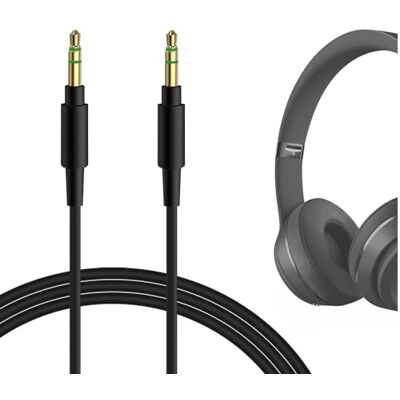 GEEKRIA Câble audio compatible avec Beats Studio Pro/3/2, Solo 4/3/2, Executive, Pro, Mixr, câble pour casque, de 1/8" (3,5 mm) vers 3,5 mm, câble stéréo de remplacement (4 ft/1,2 m) - Publicité GEEKRIA Câble audio compatible avec Beats Studio Pro/3/2, Solo 4/3/2, Executive, Pro, Mixr, câble pour casque, de 1/8" (3,5 mm) vers 3,5 mm, câble stéréo de remplacement (4 ft/1,2 m) - Publicité