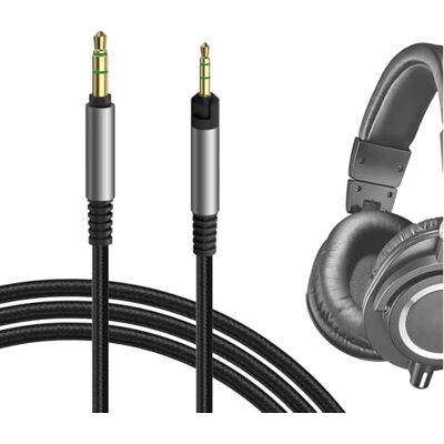 GEEKRIA Câble audio compatible avec casques ATH-M50x ENSO/M50x/M40x/M60x/M40/M70x, 2,5 mm à 3,5 mm, câble stéréo de remplacement en nylon tressé (4 ft / 1,2 m) - Publicité GEEKRIA Câble audio compatible avec casques ATH-M50x ENSO/M50x/M40x/M60x/M40/M70x, 2,5 mm à 3,5 mm, câble stéréo de remplacement en nylon tressé (4 ft / 1,2 m) - Publicité