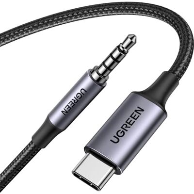 UGREEN Câble USB C vers Jack 3.5mm TRRS Non-bidirectionnel Casque Micro Hi-Fi DAC 4 Pôles Compatible avec iPhone 17 Pro Max Air 16 Pro Max Plus 15 Galaxy S25 S24 S23 Pixel 9 8 7 iPad Air (1M) - Publicité UGREEN Câble USB C vers Jack 3.5mm TRRS Non-bidirectionnel Casque Micro Hi-Fi DAC 4 Pôles Compatible avec iPhone 17 Pro Max Air 16 Pro Max Plus 15 Galaxy S25 S24 S23 Pixel 9 8 7 iPad Air (1M) - Publicité
