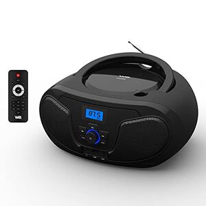 WE Lecteur Radio CD-USB(MP3)-Bluetooth avec télécommande, 2 * 2W Noir - Publicité