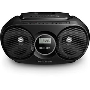 Philips AZ318 Lecteur CD/MP3 avec port USB, entrée audio, tuner FM, sur secteur ou piles Noir - Publicité