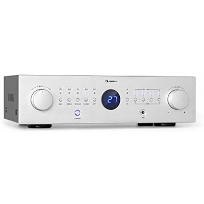 AUNA Amplificateur Audio, Amplificateur Hifi Système Stéréo Recepteur Bluetooth Hifi pour Ampli Stereo, Ampli Hifi Contrôle Basses et Aigus, Univers Hi-fi, Amplificateurs 4 Canaux, Télécommande, AUX - Publicité AUNA Amplificateur Audio, Amplificateur Hifi Système Stéréo Recepteur Bluetooth Hifi pour Ampli Stereo, Ampli Hifi Contrôle Basses et Aigus, Univers Hi-fi, Amplificateurs 4 Canaux, Télécommande, AUX - Publicité