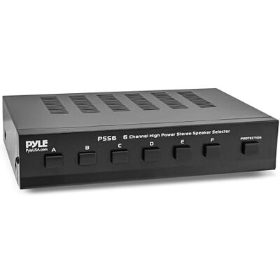 Pyle Sélecteur d’Enceintes 6 Zones – Sélecteur Audio Multi-Canaux Haute Puissance, Boîtier de Distribution pour Amplificateur Stéréo, 6 Sorties Haut-Parleurs - Publicité Pyle Sélecteur d’Enceintes 6 Zones – Sélecteur Audio Multi-Canaux Haute Puissance, Boîtier de Distribution pour Amplificateur Stéréo, 6 Sorties Haut-Parleurs - Publicité