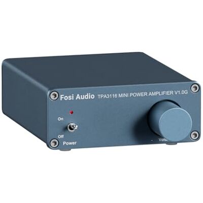 Fosi Audio V1.0G Amplificateur Audio 2 Canaux, 50 W x 2 Mini Amplificateur Stéréo Hi-Fi, Amplificateur de Puissance TPA3116 Intégré Classe D avec Contrôle pour Home Cinéma - Publicité Fosi Audio V1.0G Amplificateur Audio 2 Canaux, 50 W x 2 Mini Amplificateur Stéréo Hi-Fi, Amplificateur de Puissance TPA3116 Intégré Classe D avec Contrôle pour Home Cinéma - Publicité