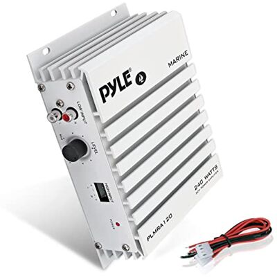 Pyle Amplificateur étanche avec 2 canaux et une puissance de 240 Watts. Idéal pour bateau, scooter de mer etc. Publicité Pyle Amplificateur étanche avec 2 canaux et une puissance de 240 Watts. Idéal pour bateau, scooter de mer etc. Publicité