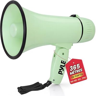 Pyle Haut-Parleur Mégaphone Portable avec Sirène Mégaphone Porte-Voix Compact avec Puissance de 20 Watts, Microphone, 2 Modes, Sonorisation PA et Poignée Pliante - Publicité Pyle Haut-Parleur Mégaphone Portable avec Sirène Mégaphone Porte-Voix Compact avec Puissance de 20 Watts, Microphone, 2 Modes, Sonorisation PA et Poignée Pliante - Publicité