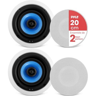 Pyle Système d’Enceinte Murale et Plafond 2 Voies – Enceinte Encastrable Plafond de 20 cm avec Tweeter à Dôme en Soie de 2,5 cm Commande des Aigus Ajustable - Publicité Pyle Système d’Enceinte Murale et Plafond 2 Voies – Enceinte Encastrable Plafond de 20 cm avec Tweeter à Dôme en Soie de 2,5 cm Commande des Aigus Ajustable - Publicité