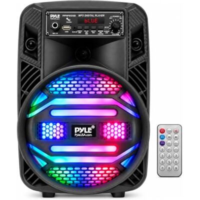 Pyle Enceinte Portable, Enceinte Bluetooth, 300W, Utilisation Intérieur/Extérieur, Haut Parleur Sono avec Caisson de Basses, Tweeter, Entrée Microphone, Lumières de Fête, USB, Radio, Télécommande - Publicité Pyle Enceinte Portable, Enceinte Bluetooth, 300W, Utilisation Intérieur/Extérieur, Haut Parleur Sono avec Caisson de Basses, Tweeter, Entrée Microphone, Lumières de Fête, USB, Radio, Télécommande - Publicité